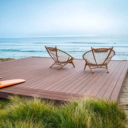 custom-pvc-deck-with-two-chairs-featuring-beautiful-sea-and-sky-view-in-outer-banks-nc